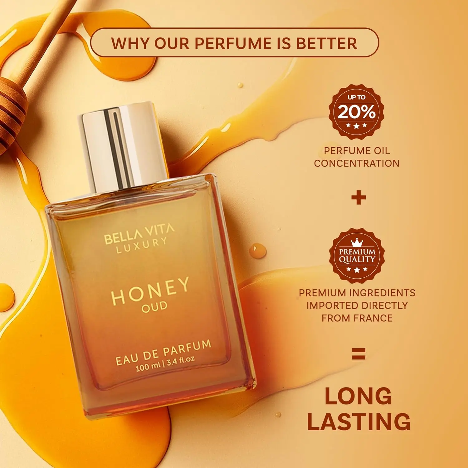 BellaVita Luxury Honey Oud EDP - Perfume Quality Fragrance Oils recensione e prezzo